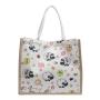 Large Capacity  Women'S New Cute Cartoon Shoulder Tote Bag Students Class Carrying Canvas Bag