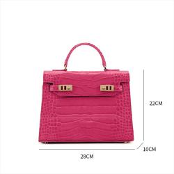 Factory High Quality Classic Luxury Genuine Leather Veagn Women Handbags Crocodile Pattern Custom Logo OEM ODM Ladies Hand Bags