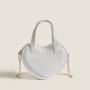 2022 New Candy Color Heart Shape Jelly Packet Fashion Children Handbag Silicone One Shoulder Across Pocket Wallet Cute Chain Bag