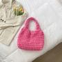 Popular, fashionable, simple, commuting wrinkled bag for women, shoulder underarm bag, hand-held bucket bag, trendy