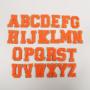 Hot Sale Stock Alphabet (A-Z) Chenille Letter Clothes Patches Custom Designer Embroidery Stick On Adhesive Chenille Patches