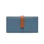 HR309 Women's PU Leather Simple and Long Ladies Wallet Wholesale Fashion Contrast Color Card Purse Long Buckle Clip Coin Holders