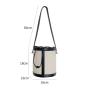 2024 New Design Simple Canvas  Bucket Bag Ladies Hand Shoulder Bag Coffee Brown Black Bucket Bag For Ladies
