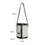 2024 New Design Simple Canvas  Bucket Bag Ladies Hand Shoulder Bag Coffee Brown Black Bucket Bag For Ladies