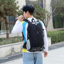 ZWY075 Outdoor Nylon Waterproof Hiking Riding Backpack New Reflective Design Sports Bag Multi-Pocket Wholesale Storage Bag
