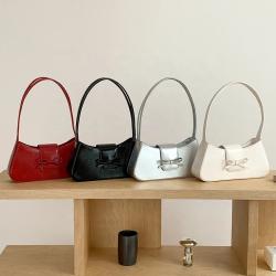 2024 Spring New Bow Design Fashion Ladies Handbag Tote Cute High Quality PU Soft Leather Shoulder Bag Women Hand Bag