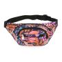 Lady Running Waist Bag Outdoor Leisure Waist Bag Polyester Waterproof Printing Crossbody Bag