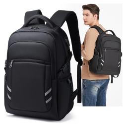 HR778 USB Charge Port Men's Backpack Customized LOGO Waterproof Leisure Travel Backpack Oxford Business Gift Laptop Backpack