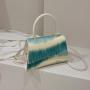 New trendy one shoulder gradient color halo dyed crossbody bag