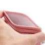 Custom cute PU card holder pink saffiano leather rfid blocking slim women credit card wallet