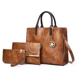 CCF588 New Fashion Simple Handbag Set Large Capacity Portable Handbag One shoulder Messenger bag High Quality Ladies Handbag Set