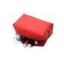 Wholesale plain pu leather makeup bag medium organizer red cute makeup kit pouch