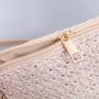 Summer European and American fashion mini mobile phone crossbody bag solid color straw woven women's bag