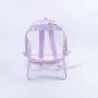 Boys Girls Transparent Backpack PVC Nylon Padded Strap Backpacks Durable Waterproof Bag Clear School Game Day Clear Backpack