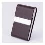 ZF364 Custom Logo Business Card Case Metal Credit Card Gift Box For Men Pu Leather Name Card Holder with Magnetic Shut