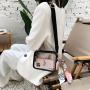Waterproof Cute Women Girls PU Leather Clear PVC Pin Display School Cosplay Custom ITA Bag Crossbody bags