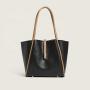 Basket bag Lady 2024 Korean Version  The New Soft Leather Senior Shoulder Bag Large Capacity Fashion Niche Tote Bag