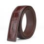 OEM ODM Custom Hand Made New Arrival Luxury Designer Men Real Genuine Crocodile Skin Leather Square Buckle  Waist Belts For Men