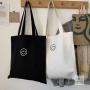 Bag Woman New Zipper Smile Instagram Simple Single Shoulder Canvas Large Capacity Korean Version Of Leisure Student Schoolbag