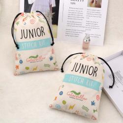 Wholesale 8 OZ Canvas Toys Painting Brush Packaging Gift Bag Recyclable Cotton Dust Drawstring Packaging Canvas Pouch