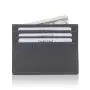 Customized Logo Card Holder Mini Slim Wallet Men Rfid Credit  PU Leather Card Holder With 6 Card Slot