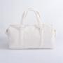 Keymay RTS Personalized Embroidery Chenille Letter Patches Sherpa Overnight Duffle Bag Sherpa Weekender Bag Foldable Duffle Bag