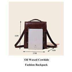 Retro style Designer Genuine Leather backpack for girls women waterproof school Bag Fashion top quality Cowhide leather Backpack