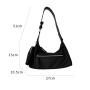 Wholesale Korean square shoulder bag nylon simple fashion bag with small pocket Nylon Half-Moon Bag