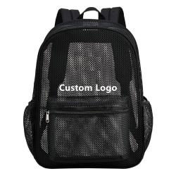China Manufacturer Fashion Summer Heavy Duty Transparent Mesh Mini Backpack For Student