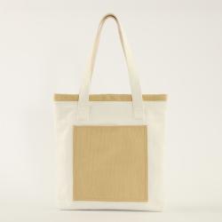 Wholesale Custom Cheap Reusable Shopping Bags Handbag With Zipper Portable Canvas Tote Bag