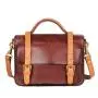 2024 Custom Vegetable Tanned Genuine Leather Satchel Bag For Women Retro Handbag