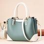 ZR712 Woman Bag Handbag Retro Lattice PU Fashion Female Zipper Portable Big Shoulder Bag Girl Versatile Tote Bag Shopping Party