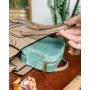 Custom Logo Velvet Jewelry Box Organizer Leather Earring Ring Necklace Bangle Portable Jewellery Travel Case with mirror