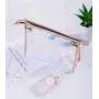 Wholesale Custom Waterproof Glitter Makeup Storage Bags Transparent Reusable Recycle Large Capacity PU Cosmetic Bag