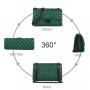 2024 New quilted crossbody bag women's leather shoulder bag with chain fashion clutch bag