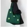 Custom Logo Women's Flower Canvas Bag Fashion Logo Shoulder Bag Handbag Student minimalist Travel Tote Shopping Bag