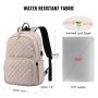 LOVEVOOK Quilted Nylon Travel Laptop Bag With Anti-Theft Zipper College School Bookbag with USB Port Men Women Laptop Backpacks