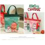ZR648 Christmas Decorations Linen Cartoon Lovely Santa Claus Elk Tote Bags Small Gifts Children Present Handbag Bag Candy Gifts