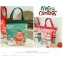 ZR648 Christmas Decorations Linen Cartoon Lovely Santa Claus Elk Tote Bags Small Gifts Children Present Handbag Bag Candy Gifts