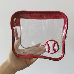 Girls Teenagers Transparent Phone Purse Women Waist Bag Girls Concert Game day Messenger Stadium Clear Bag Clear Crossbody Bag