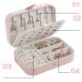 KBW621  Portable Travel Ladies Jewellery Storage Box Necklace Ring Earrings Double Household Accessories Box Jewellery Box