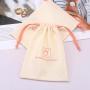 Recyclable Screen Printing Eco-friendly Cotton Linen Dust Bag For Handbag Hat Customized Drawstring Muslin Clothes Shoe Pouch