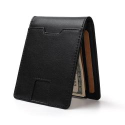 OEM173 RFID Blocking Wallet for Men Carbon Fiber Wallet with ID Window Slim Bifold Front Pocket Wallet with Money Clip