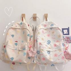 Flower Children Schoolbag Backpack Fashion Designer School Bags Large Capacity Travel Backpack Women's Bag Waterproof Polyester