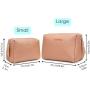 Gelory China Sale Leather Makeup Bag Zipper Pouch Travel Cosmetic Organizer for Women and Girls