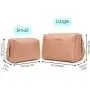 Gelory China Sale Leather Makeup Bag Zipper Pouch Travel Cosmetic Organizer for Women and Girls