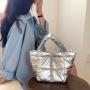 New PU Soft Leather Tote Bag Padded Cloud Bag Large-Capacity Hand Bag Simple 2024 Autumn Winter Handbag for Women