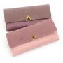 Ladies Long Slim Wallet Solid Color Coin Purse V-shaped Buckle Card Holders Money Wallet sac tendance 2024 carteras para mujer