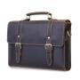 ZWY312 Wholesale Men Genuine Leather Briefcase Vintage Utility Crossbody Shoulder Bag Hot Selling Multi-compartment Laptop Bag