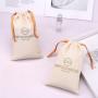ODM Factory Recyclable Muslin Fabric Toys Dice Packaging Dust Gift Bag Custom Logo Printed Drawstring Cotton Pouch